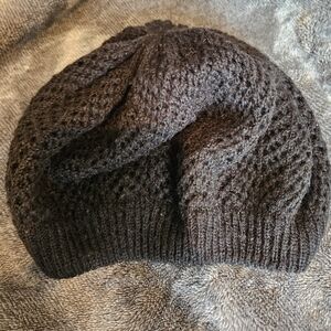 Claire's Vintage 2010's Knit Beret Black